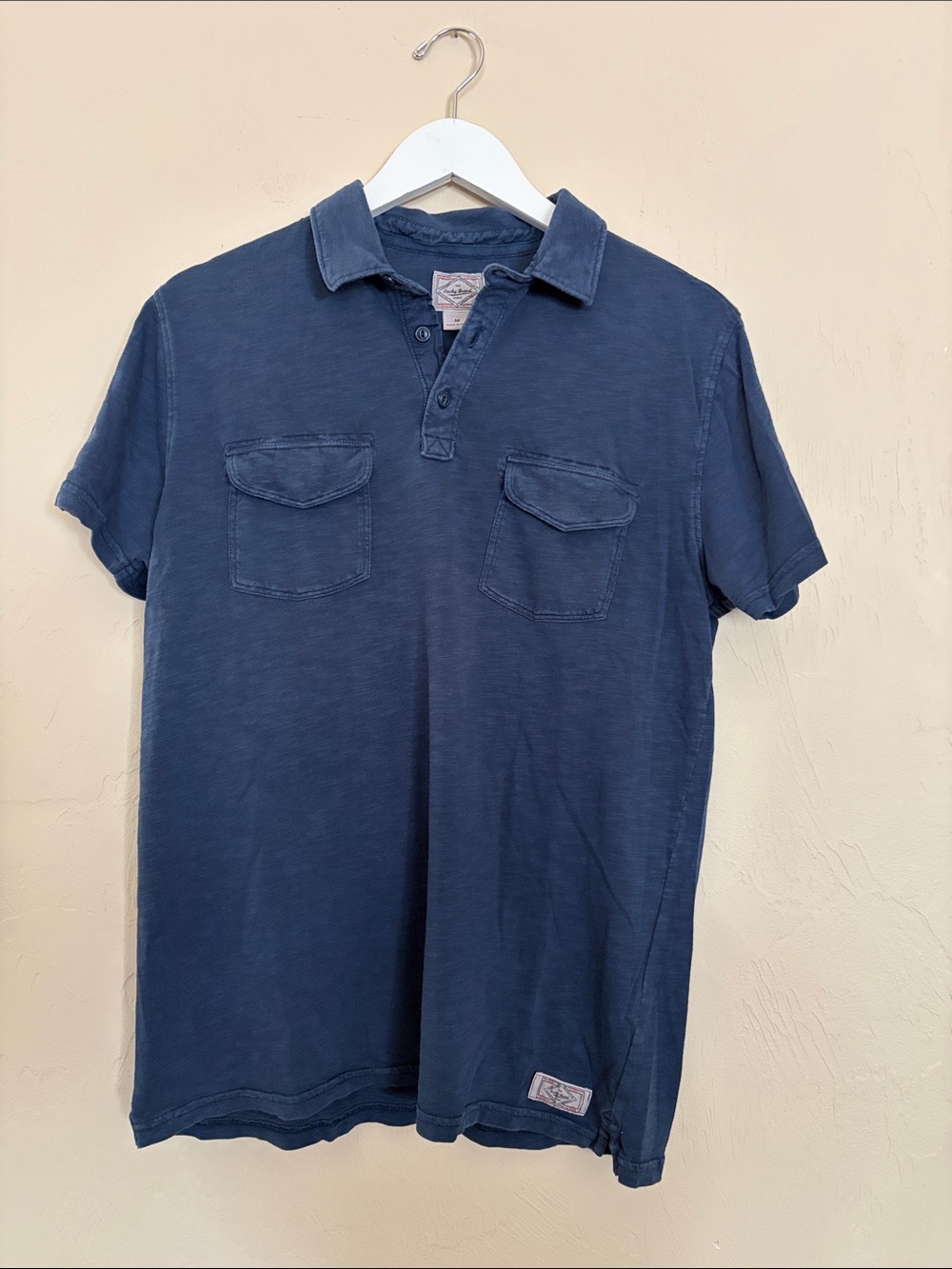 Lucky Brand Navy Short-Sleeve Polo. Excellent Condition!
